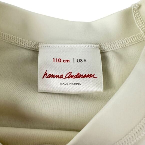 Hanna Andersson Creamy White Rash Guard size 5 - Picture 2 of 4